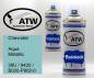 Preview: Chevrolet, Aqua Metallic, 39U / 9420 / B020-P902-0: 400ml Sprühdose + 400ml Klarlack - Set, von ATW Autoteile West.